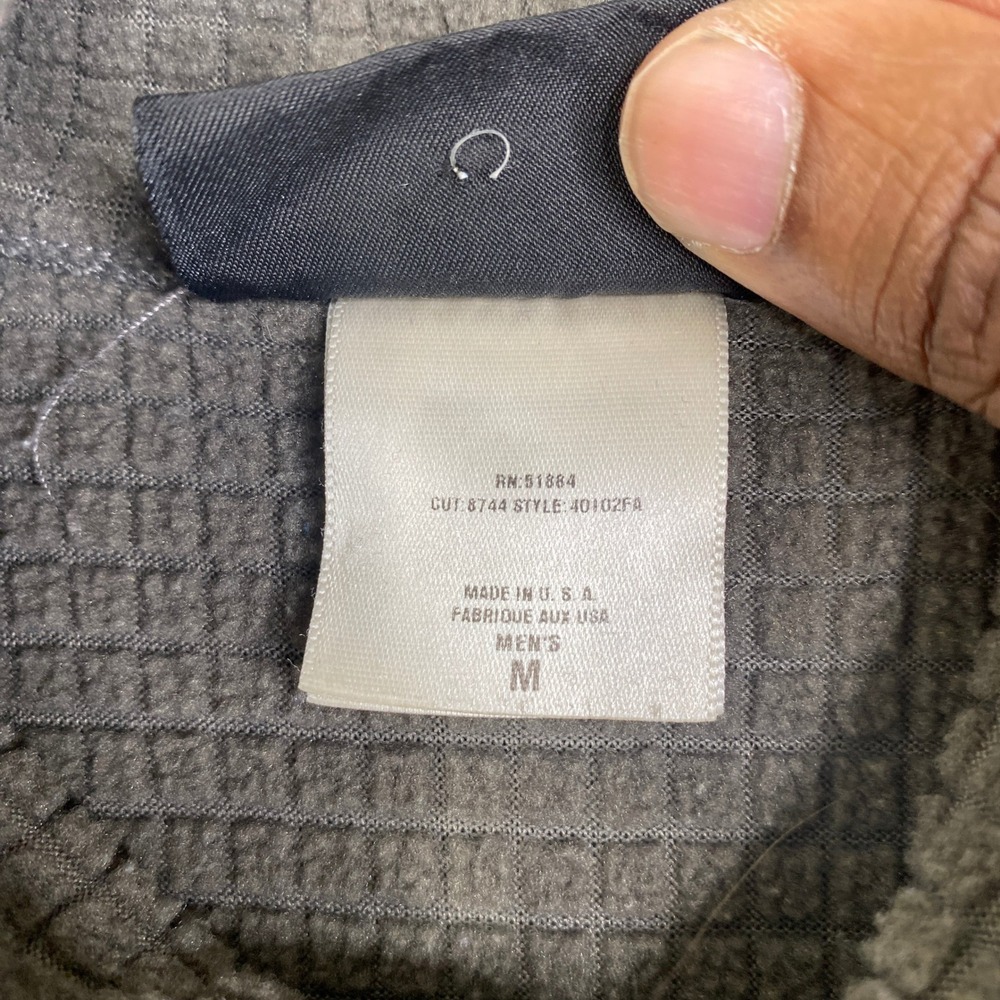 Patagonia R1 Regulator Fleece Pullover Mens Medium Gray 1/4 Zip 40102FA Made USA - Picture 6 of 12